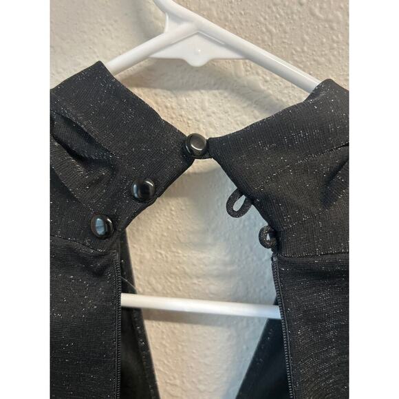 NWT Taylor Black Glitter Women’s Jersey Sleeveless Jumpsuit Pants sz 10 no sash - Picture 9 of 14